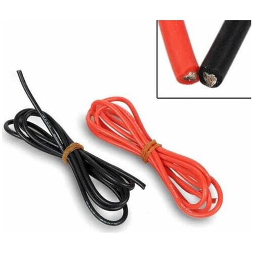 5meter Red+5meter Black Silicon Wire 26AWG Heatproof Soft Silicone Silica Gel Wire Cable free shipping