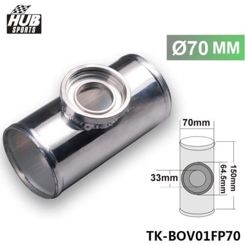 70MM 2.75" CNC ALUMINUM TURBO PIPE / PIPING POLISH FLANGE ADAPTOR FOR HS SSQV SQV BOV For Scion GT86 HU-BOV01FP70