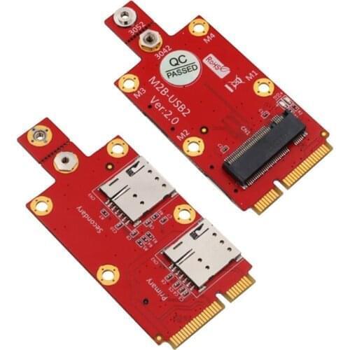 NGFF Key B to Mini Pcie Adapter with Nano SIM card slot M.2 to PCI-E For 3G 4G LTE 5G module EM20-G EM12-G EM06 RM500Q RM502Q