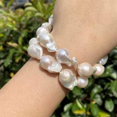 14x22mm White Natural Freshwater Pearl Baroque Large Pearl Irregular Beads For Jewelry Making Diy Bracelet Earring Accessories