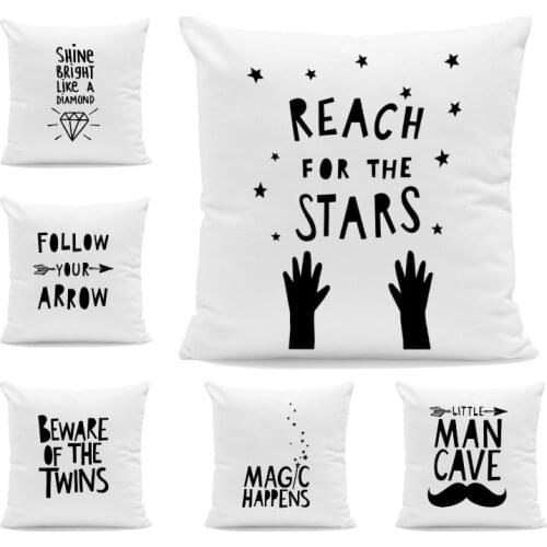 Fashion Popular Letter Pattern Pillowcase Arrow Heart-Shaped Sofa Home Decoration Cushion Water Drop Crown Outdoor Rest Pillow