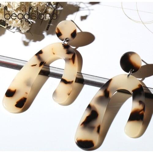 Beadsland Acetic Acrylic Hook shapped Drop Earrings For Women Fashion Jewelry Girl Gift 38641