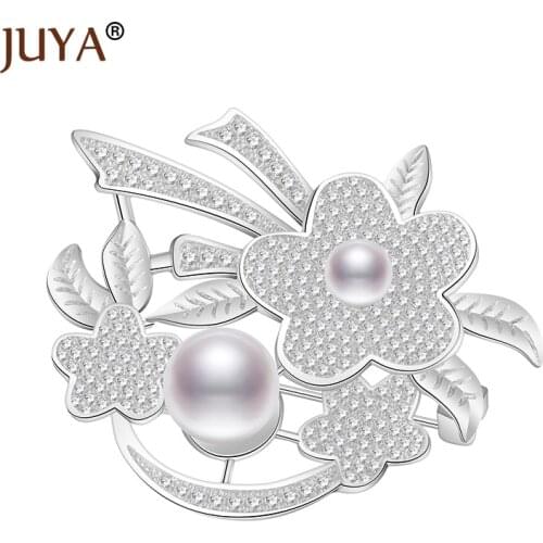Elegant Pearl Flower Pins and Brooches For Women Accessories Bouquet AAA Cubic zircon Rhinestone Brooch Pin christmas gift