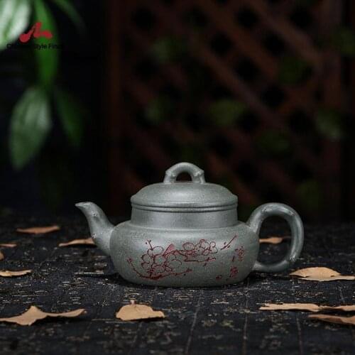 Handmade Yixing Teapot 150cc Purple Clay Zisha Pot Green Tea Pot Plum Blossom
