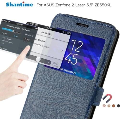 For Asus Zenfone 2 Laser ZE500KL ZE550KL Flip Case Asus Zenfone 2 Laser ZE601KL Zenfone Selfie ZD551KL View Window Book Case
