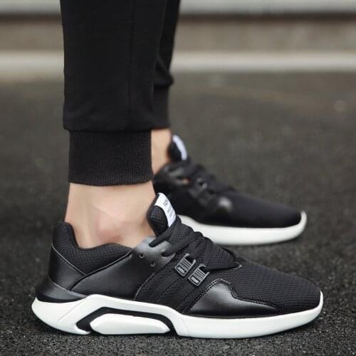 Breathable mesh jogging sneakers New mens anti-skid Wear-resistant walking shoes Men lightweight lace-up Running sports shoes