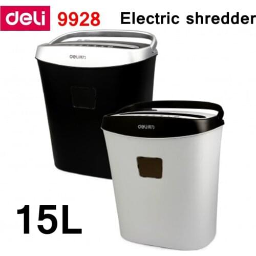 Deli 9928 Electric shredder 2017 New type 15L volume 220-230VAC/50Hz Power saving auto stop Paper shredder Drawer type