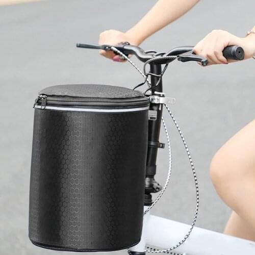 Electric Scooter Oxford Cloth Detachable Bicycle Front Basket Folding Bicycle Handlebar Basket Cycling Bag