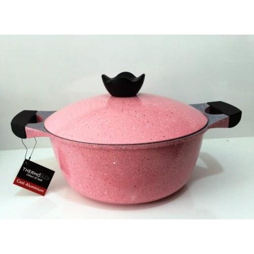 Granite 24 Cm Deep Pot Pink cookware