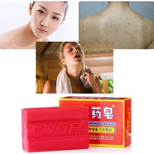 Chinese Herb Drug Bactericidal Soap Removing Mites Burner Bathing 1pc Medicated Thin Detoxification Soap Soap Belly Body Fa D6T8
