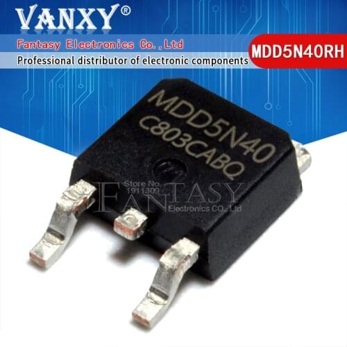 10PCS MDD5N40 TO252 MDD5N40RH TO-252 5N40 5A 400V MOS FET
