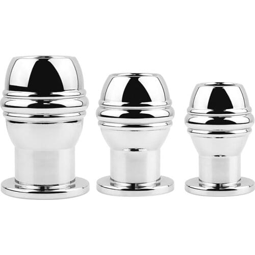 Metal Hollow Butt Plug With Insert Anal Plug Tunnel Toy Anal Speculum Anus Dilator SM Enema Sex Toys For Couple Anal Trainer