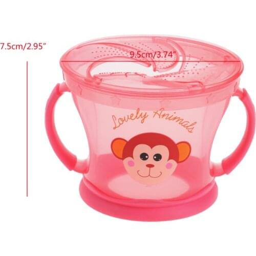 Soft Food Bowl Children Snack Spilled Cup Leak Proof Baby Snack Box Container 87HD