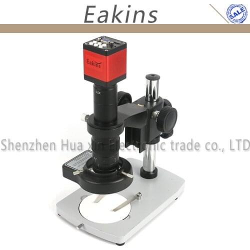 Microscope Set HD 13MP HDMI VGA Industrial Microscope Camera+180X C Mount Lens+56 LED Ring Light+stand Holder For Phone Repair