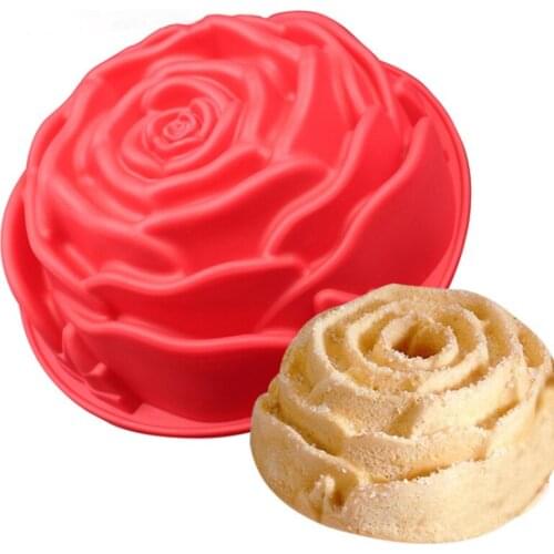 3D Large Rose Shaped Silicone Molds Multifunctional Reusable Cakes Molds Kitchen Baking Tools Bakeware Molds DIY Birthday Party