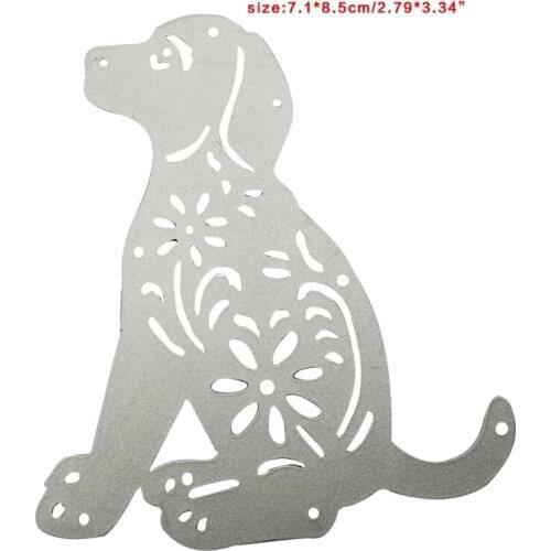 P15D DIY Embossing Looking Up Dog Mould, Carbon Steel Printing Steel Mould for Album Paper Card Making