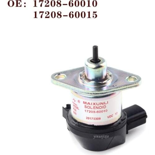 Suitable for Kubota D1005/D905 engine flameout solenoid valve flameout switch 12V OE: 17208-60010 / 17208-60015 Excavator parts