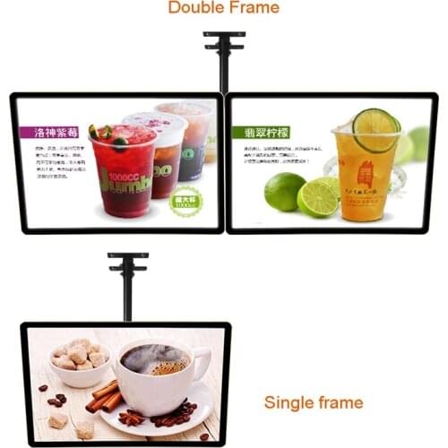 Ceiling Hanging Illuminated Advertising Menu Lightbox Display for Restaurant Hotel Take away,Cafe Shops