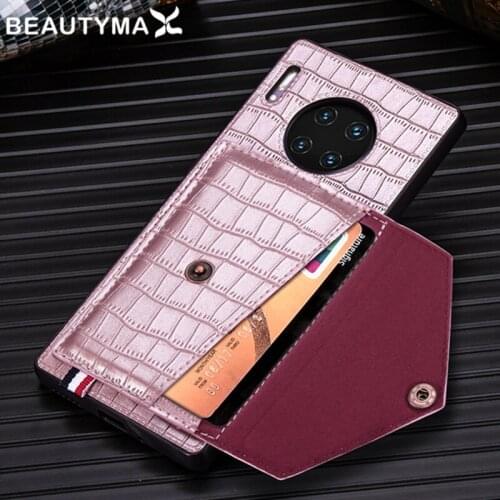 P40 Lite E Luxury Magnetic Leather Case With Card Pocket For Huawei Mate 30 Pro P40 Pro Flip Stand Holder Cover Funda Bags