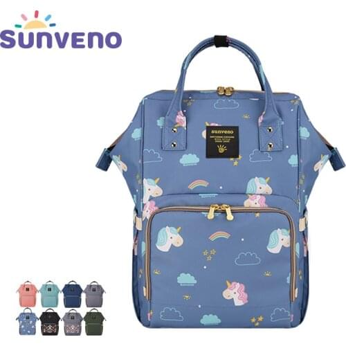 Sunveno Mummy Diaper Bag Brand Large Capacity Baby Care Bag Travel Backpack Multifunctional Mummy Backpack Nurse Bag for Newborn
