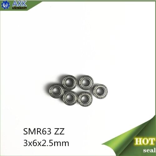 SMR63ZZ Bearing 3*6*2.5 mm ( 10PCS ) ABEC-1 Stainless Steel Ball Bearings Shielded SMR63Z SMR63 Z ZZ