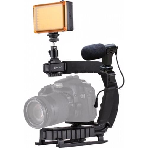 PULUZ for steadycam U-Grip C-shaped Handgrip Camera Stabilizer w/h Tripod Head Phone Clamp adapter for Steadicam DSLR Stabilizer