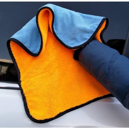 Auto Care 45x38cm Super Thick Plush Microfiber coral fleece Car Cleaning Cloth Car Care Microfibre Wax Polishing Detailing Towel