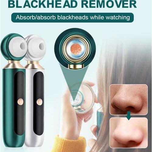 Blackhead Remover Vacuum Device with Camera Facial Deep Pore Cleaning Machine for Bright Clean Skin with 3 Suction Heads