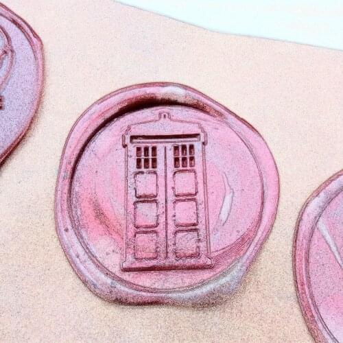 Free Shipping TARDIS Police Box Sealing Wax, Doctor-who Wax Seal Stamp, geek gift idea