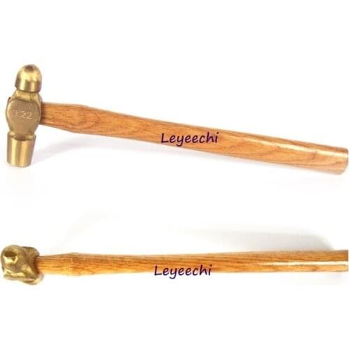 High quality 263*80*9.7mm, 0.22kg/0.5p Copper round Hammer with wooden handle,Red Copper Round Hammer,Safety Tools