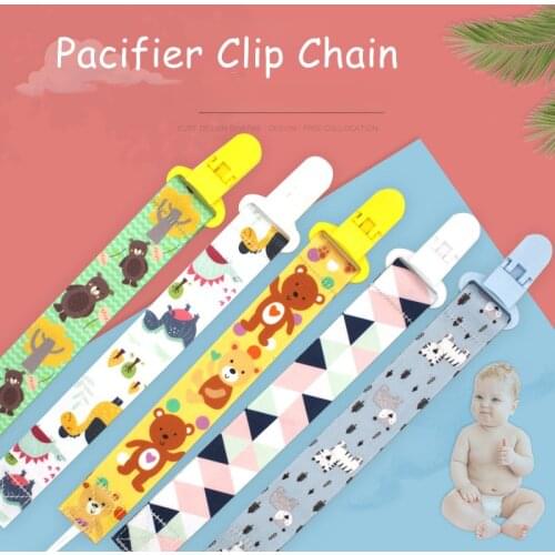 New Baby Pacifier Clip Chain Ribbon Dummy Holder Soother Pacifier Clips Leash Strap Nipple Holder for Infant Feeding Gift