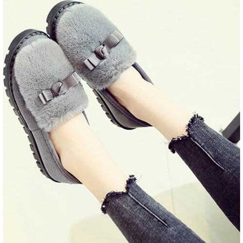 Women Shoes 2021 Suede Plus Velvet Warm Female Flat Shoes Solid Color cotton Shoes Women Non-slip Casual Shoes free shipping