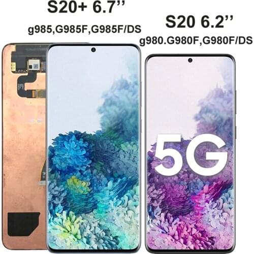Amoled LCD Screen For Samsung Galaxy S20 G980 G980F S20+ Touch Screen Assembly Replace For Samsung S20 Plus G985 G985F Display