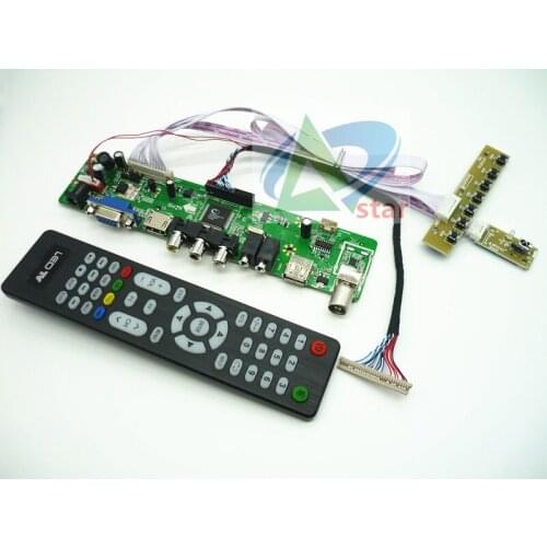 TV+HDMI+VGA+AV+USB+AUDIO TV LCD Controller Board kit 15" LQ150X1LW94 LQ150X1LW96 1024*768 LCD controller board DIY kits