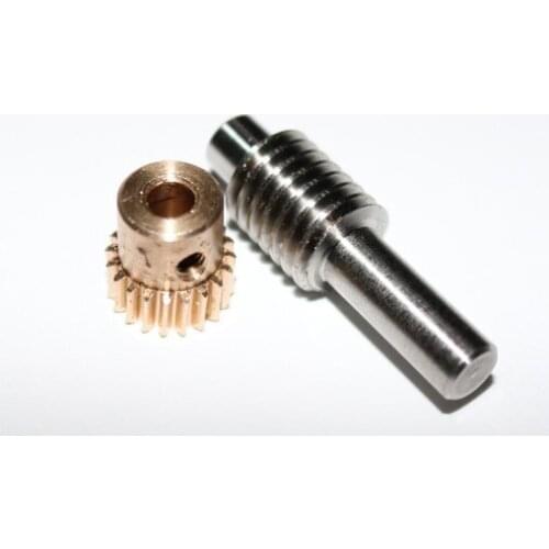 1Set 0.5M-30Teeth Gear Diameter:16.2mm Inner Hole:4mm Rod L:33MM Stainless Steel Worm Gear