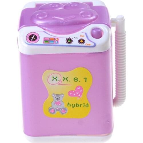 1Pcs Plastic Mini Washing Machine Dollhouse Furniture Toy for Dolls Girls Best Gifts Doll House Accessories