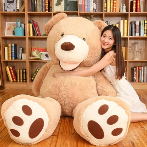 100-260cm America Giant Teddy Bear Plush Toys Soft Teddy Bear Outer Skin Coat Popular Birthday&Valentines Gifts Girls Kids Toy