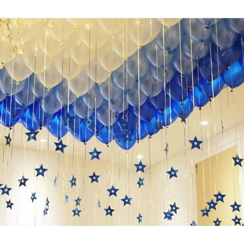 100 Glitter Plastic Stars & Tinsel Curtain ing Balloon Swirls Ceiling Decorations