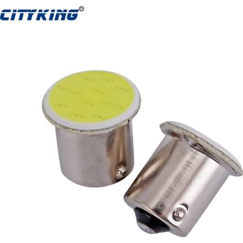 10x High power led S25 1156 COB 12 LED Chip Car auto LED Reverse Lights BA15S Turn Signals Light P21W Tail Lamps White DC12V