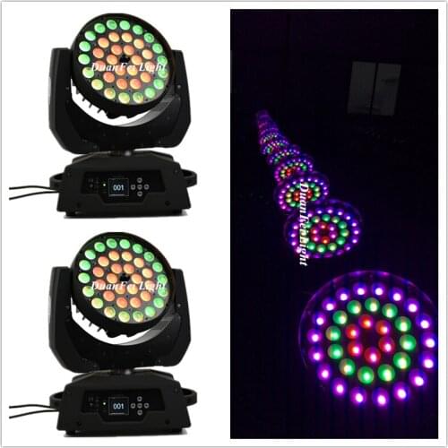16Pieces/Lot DJ Lyres Dmx Wash Zoom Light 36x18w Rgbwa UV LED Moving Head Ring Effec