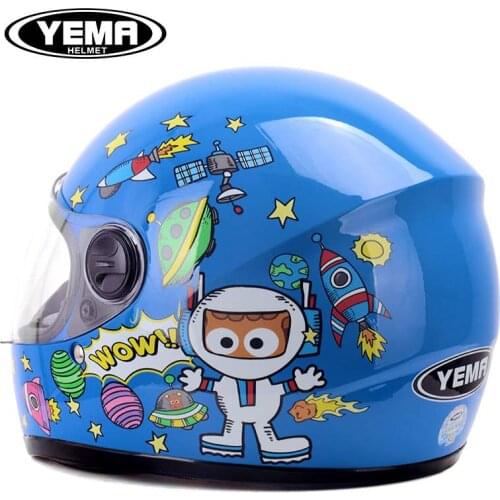 2020 New Popular Child safety Motorcycle Helmet Full Face Baby Children Motorbike Helmets Made of ABS PC lens Cosmic sky design