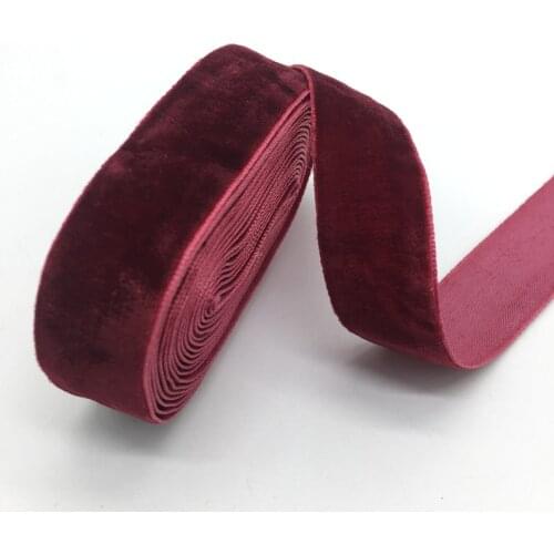 3 Yards 3/4"(20mm) Velvet Ribbon Wedding Party Decoration Handmade Ribbon Gift Wrapping Hair Bowknot DIY Christmas Ribbon #Red
