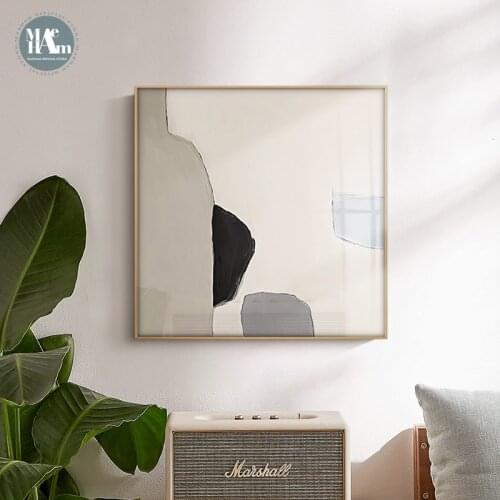 Abstract black and white art painting texture Canvas Print Painting Minimalist Poster Wall Art Pictures Living Room Home Decor
