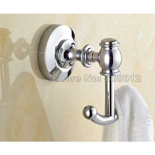 Bathroom Accessory Wall Mounted Modern Polished Chrome Bathroom Hardware Robe Hook Wba806