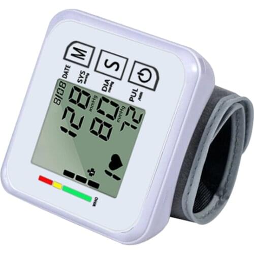 Automatic Digital Wrist Blood Pressure Monitor sphygmomanometer Tonometer tensiometer Heart Rate Pulse Meter BP Monitor