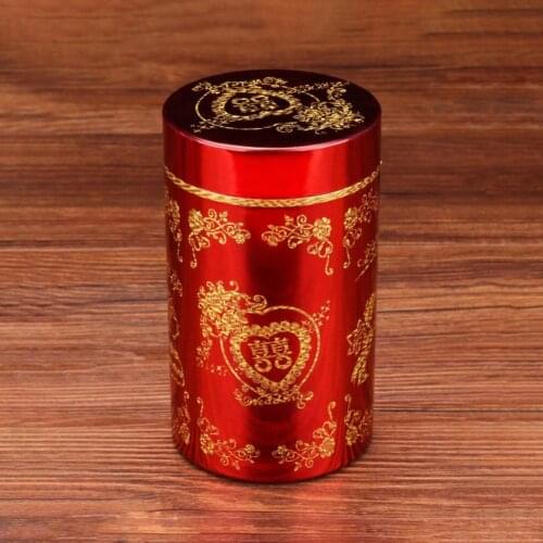 Tea Can Acrylic Cigarette Can Red Collectible Decorative Wedding Red Cigarette Canister