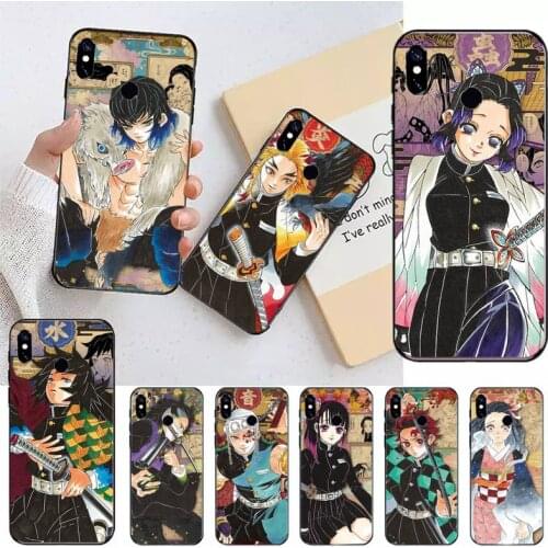 Demon Slayer Blade anime Postcard Phone Case For Xiaomi Redmi note 7 8 9 t max3 s 10 pro lite coque funda shell cover