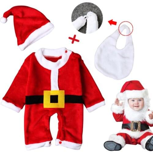 Baby Christmas Suit Kids Christmas Clothes Set Girls Boys Santa Claus Clothing Set Children Christmas Cosplay Party Costume