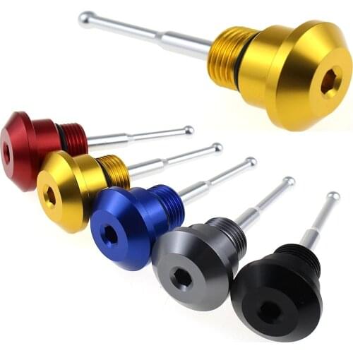 For Vespa GTS200 GT250 GTS300 2013-2017 Motorcycle Oil Drain Dipstick Screw Plug Fuel Depth Tester CNC Aluminum Accessories