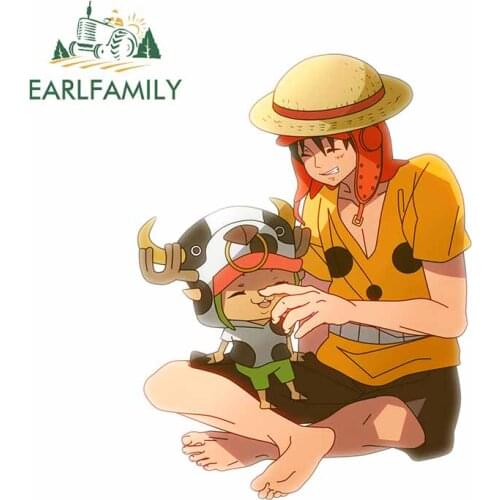 EARLFAMILY 13cm x 9.8cm For ONE PIECE DIY Car Stickers Fashion Decal Vinyl Material Sunscreen Suitable for GTR EVO SX